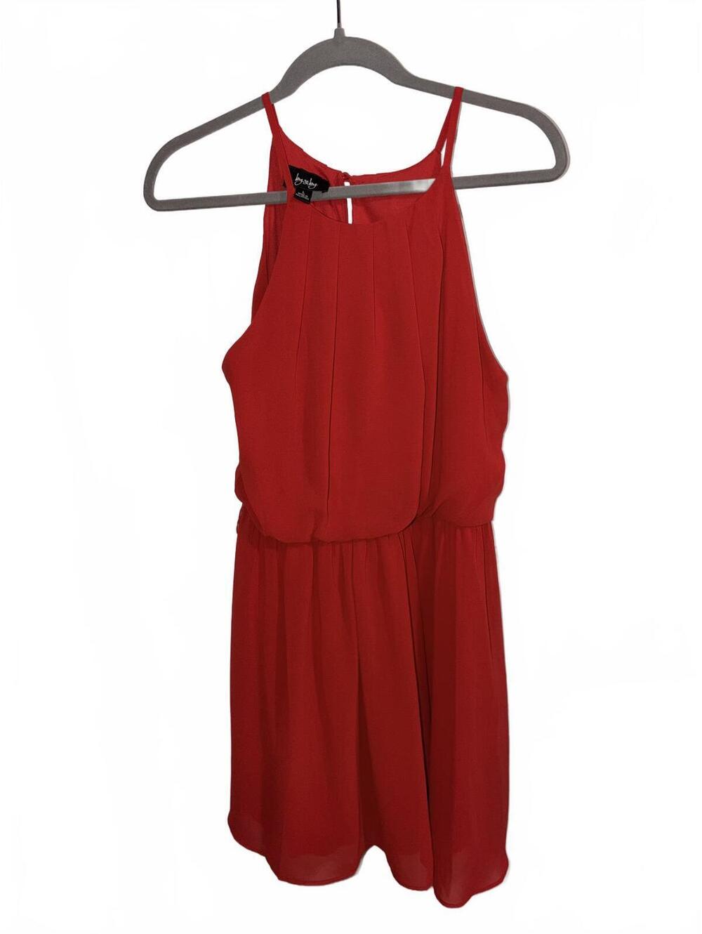 Red Chiffon Dress Jumper by: By & By size Large EUC